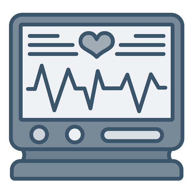Vetor imagem vetorial de ícone de eletrocardiograma pode ser usada para exame de saúde