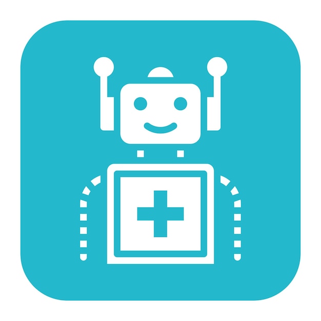 Imagem vetorial de ícone de enfermeira robótica pode ser usada para ficção científica