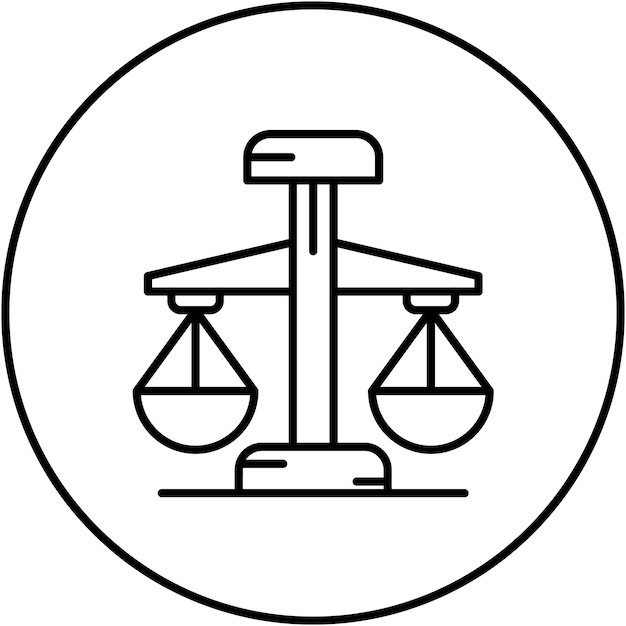 Imagem vetorial de ícone de equilíbrio Pode ser usada para infográfico