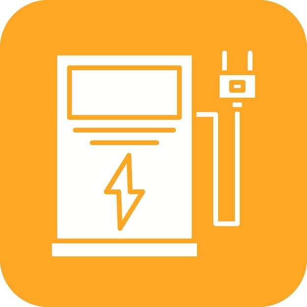 Vetor imagem vetorial de ícone de estação de carros elétricos pode ser usada para energia sustentável