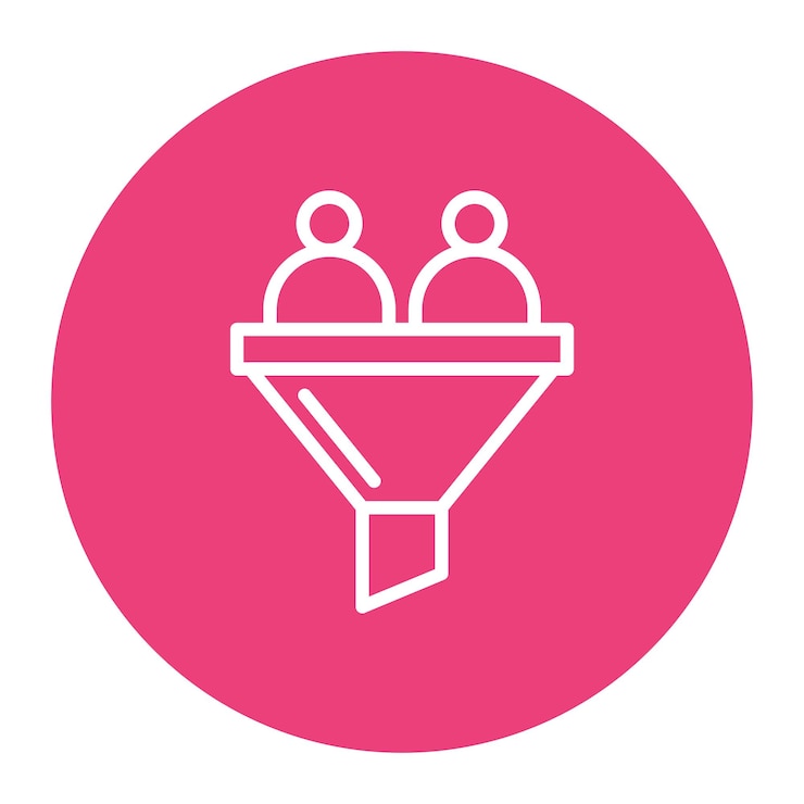 Vetor imagem vetorial de ícone de funil de recrutamento pode ser usada para headhunting