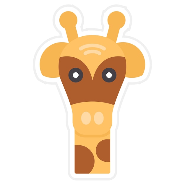 Vetor imagem vetorial de ícone de girafa pode ser usada para in the wild