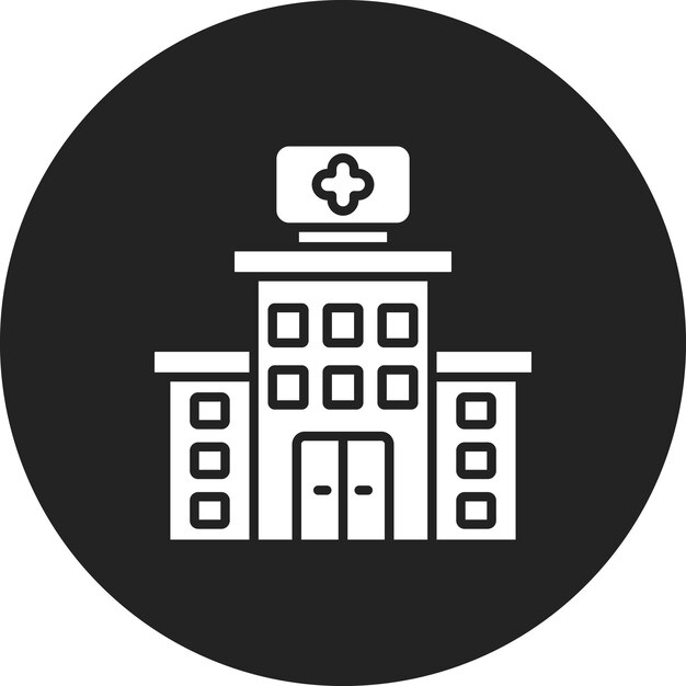 Imagem vetorial de ícone de hospital Pode ser usada para exame de saúde