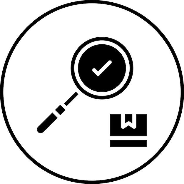 Imagem vetorial de ícone de inspeção pode ser usada para armazém
