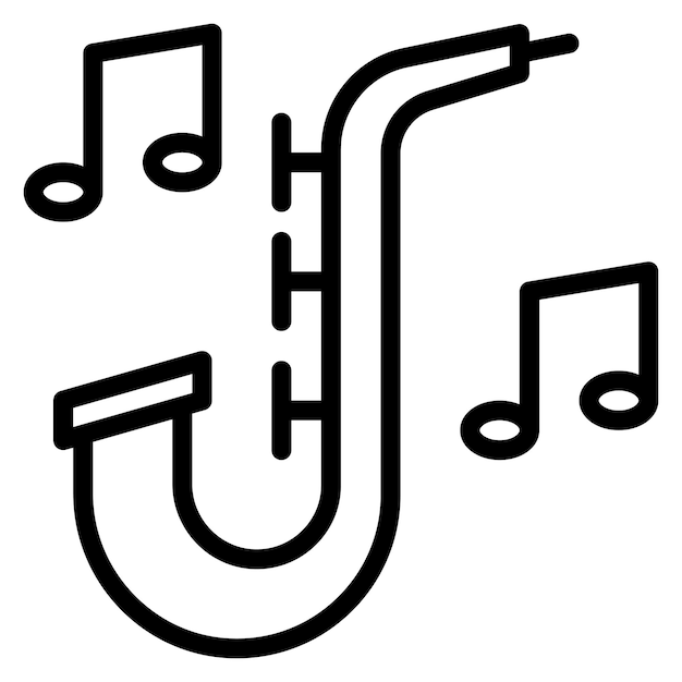 Imagem vetorial de ícone de jazz pode ser usada para instrumento