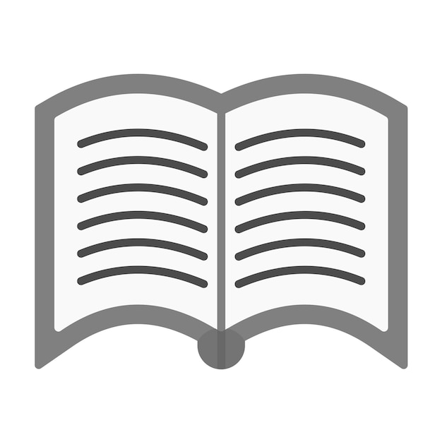 Imagem vetorial de ícone de livro aberto Pode ser usada para Aprendizagem