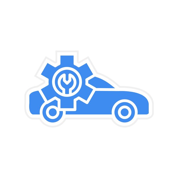 Vetor imagem vetorial de ícone de loja de reparação de carros pode ser usada para lojas e lojas