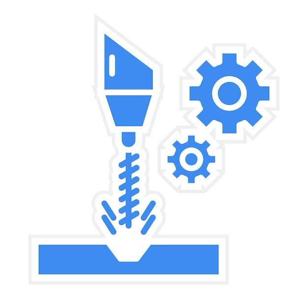 Vetor imagem vetorial de ícone de máquina cnc pode ser usada para processo industrial