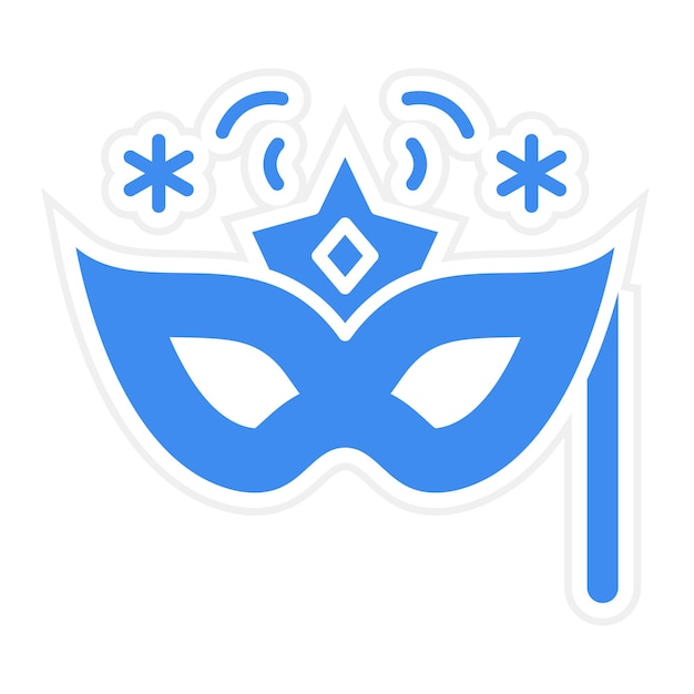 Imagem vetorial de ícone de máscara de ano novo pode ser usada para o ano novo
