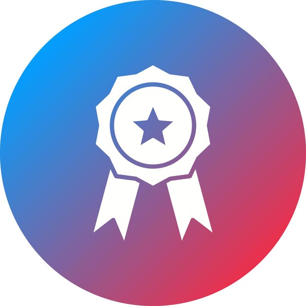 Imagem vetorial de ícone de medalha Pode ser usada para Educação