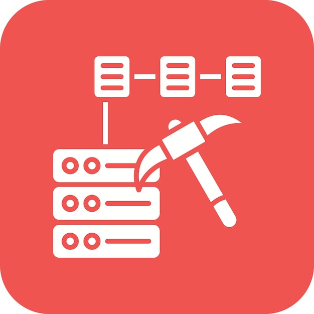 Vetor imagem vetorial de ícone de mineração de dados pode ser usada para análise de dados
