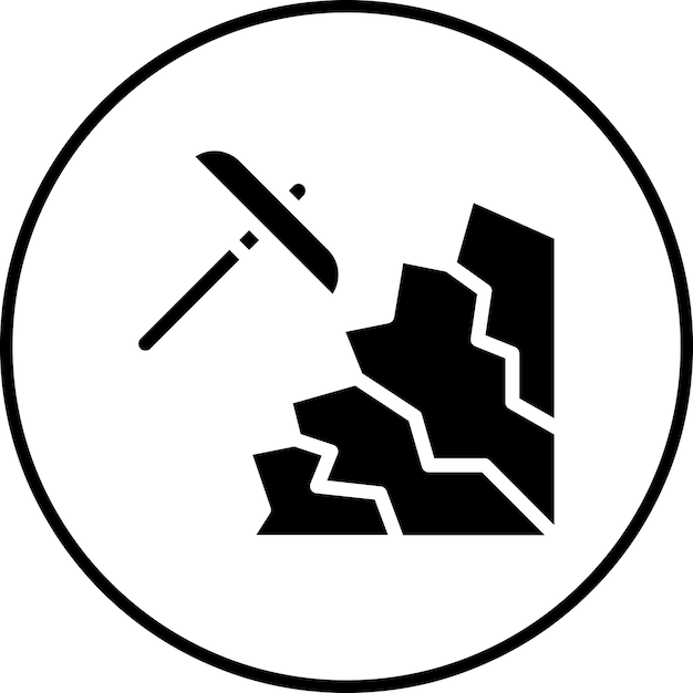 Vetor imagem vetorial de ícone de mineração pode ser usada para arqueologia