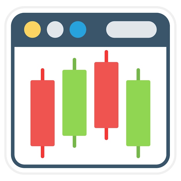 Vetor imagem vetorial de ícone de negociação na web pode ser usada para investir
