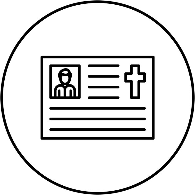 Vetor imagem vetorial de ícone de obituário pode ser usada para funeral