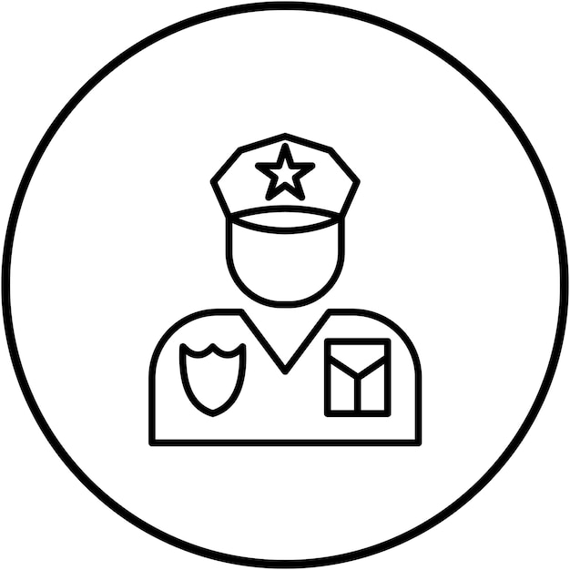 Vetor imagem vetorial de ícone de policial pode ser usada para polícia