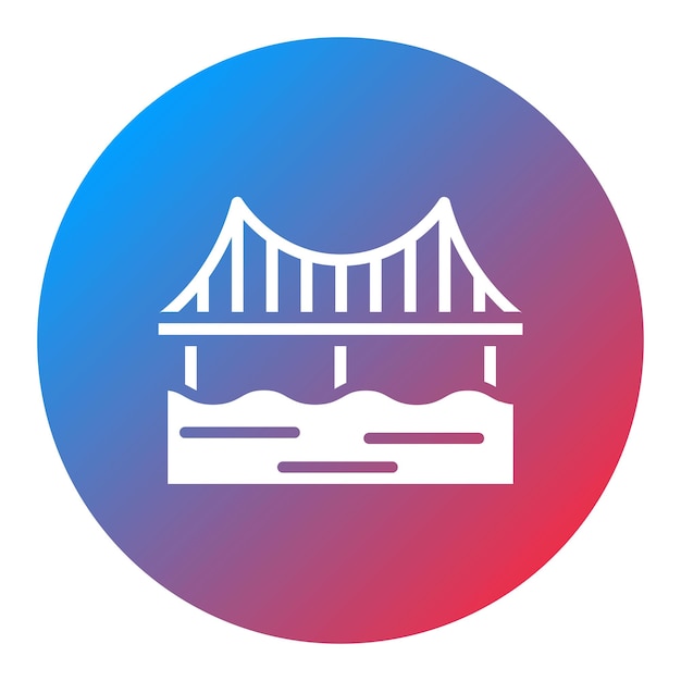 Imagem vetorial de ícone de ponte pode ser usada para ferrovias