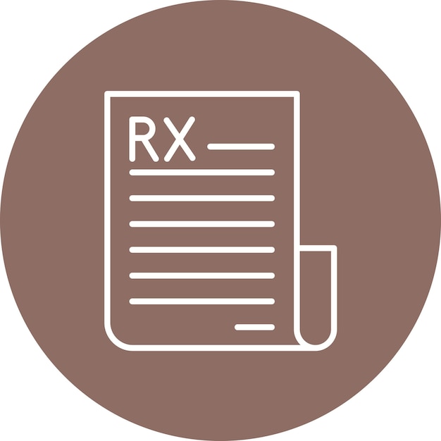 Imagem vetorial de ícone de receita Pode ser usada para Medicina I