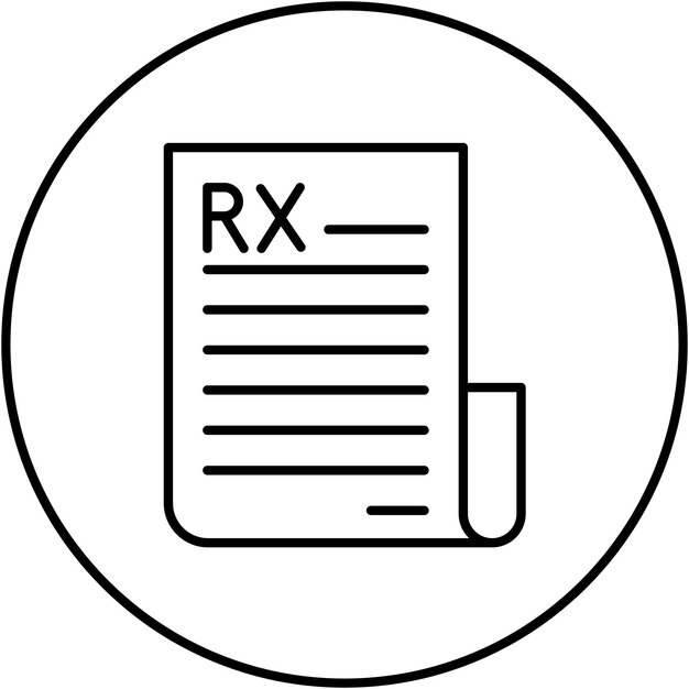 Imagem vetorial de ícone de receita Pode ser usada para Medicina I