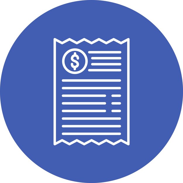 Imagem vetorial de ícone de recibo Pode ser usada para Economia Empresarial