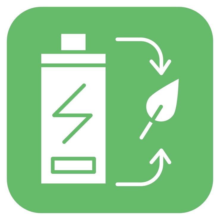 Vetor imagem vetorial de ícone de reciclagem de bateria pode ser usada para o dia da terra