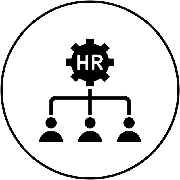 Vetor imagem vetorial de ícone de recursos humanos pode ser usada para pesquisa de emprego