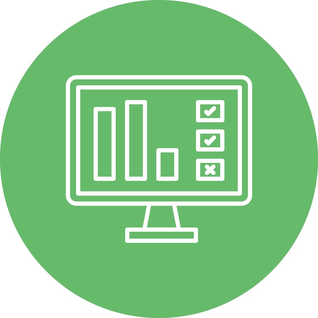 Vetor imagem vetorial de ícone de relatório on-line pode ser usada para marketing digital
