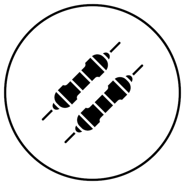 Imagem vetorial de ícone de resistor pode ser usada para ferramentas de eletricista