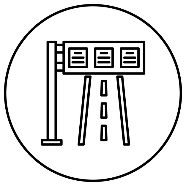Imagem vetorial de ícone de rodovia pode ser usada para mapa e navegação