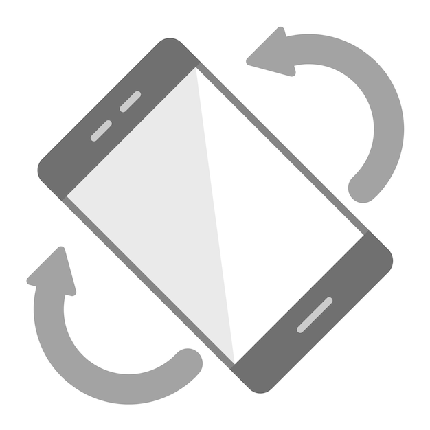 Vetor imagem vetorial de ícone de rotação de tela pode ser usada para ux de ui móvel