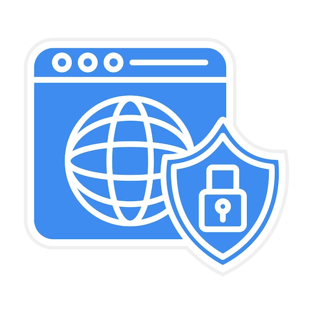 Imagem vetorial de ícone de segurança da internet pode ser usada para segurança