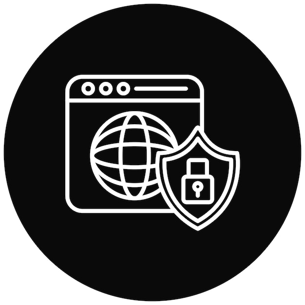 Vetor imagem vetorial de ícone de segurança da internet pode ser usada para segurança