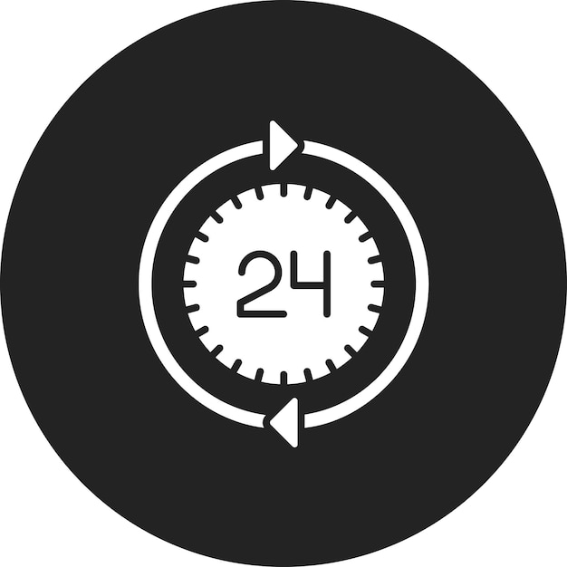 Vetor imagem vetorial de ícone de serviço de 24 horas pode ser usada para lavagem de carros