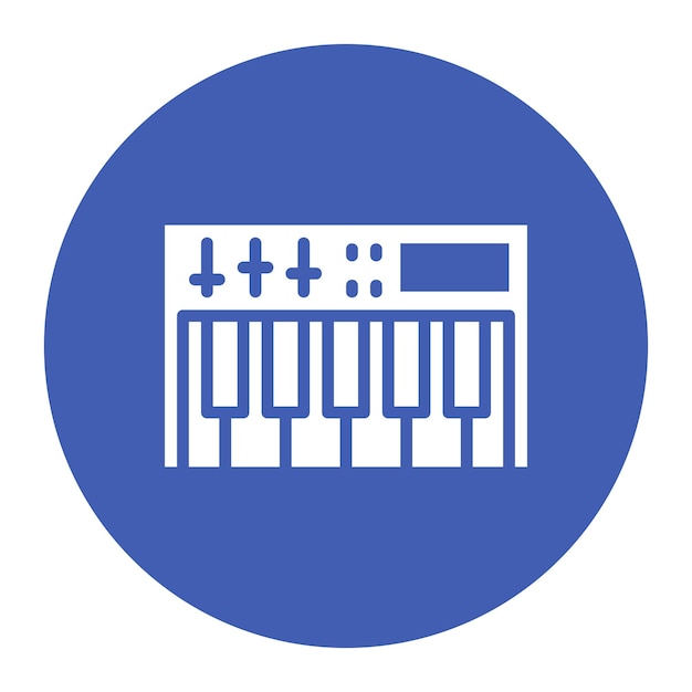 Imagem vetorial de ícone de sintetizador pode ser usada para instrumento