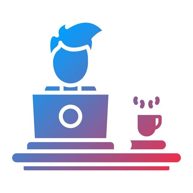 Imagem vetorial de ícone de trabalho em casa Pode ser usada para trabalho em casa