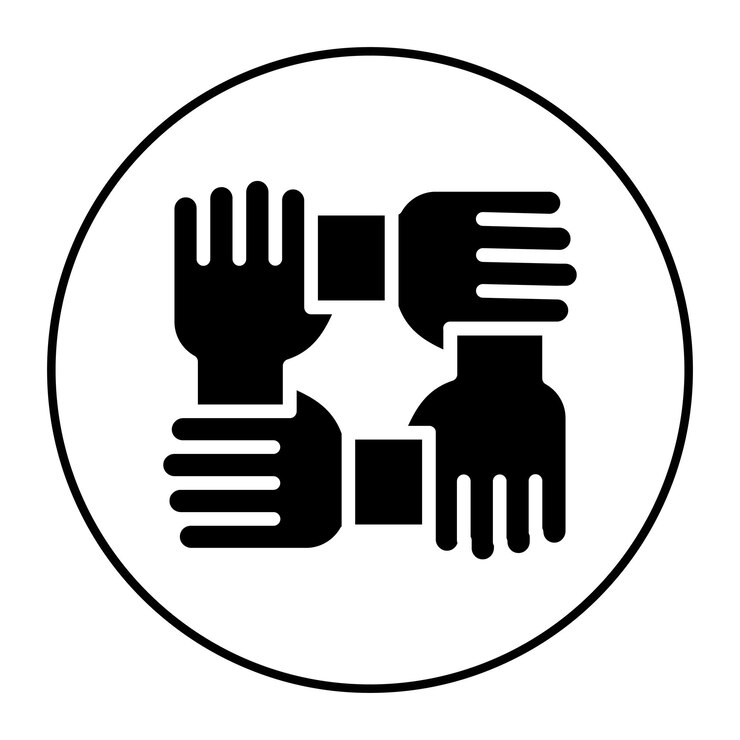 Vetor imagem vetorial de ícone de trabalho em equipe pode ser usada para recursos humanos