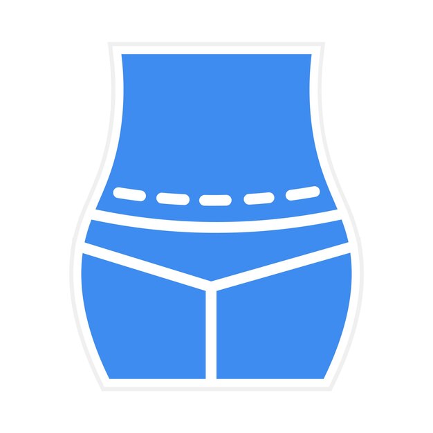 Imagem vetorial de ícone de tummy tuck Pode ser usada para cirurgia plástica e cosmética