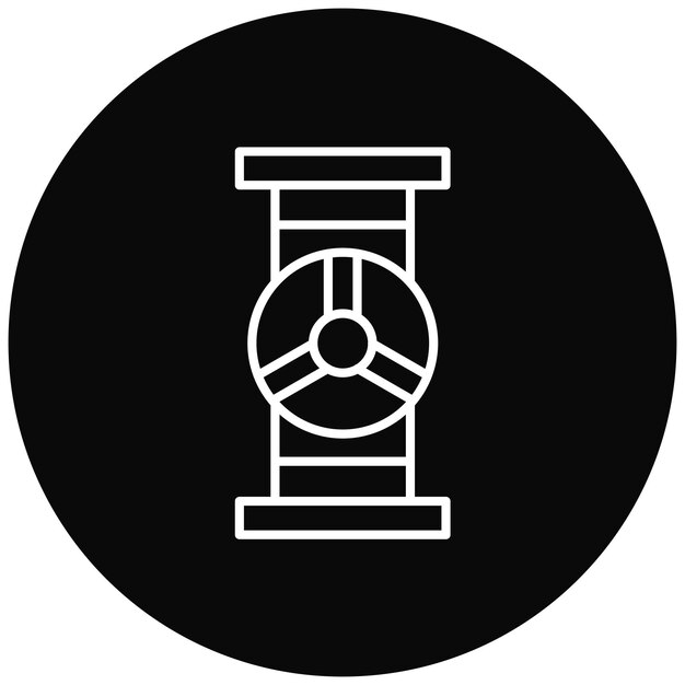 Imagem vetorial de ícone de válvula Pode ser usada para a indústria de gasolina