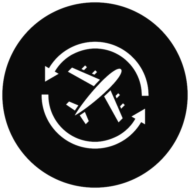 Vetor imagem vetorial de ícone de viagem de ida e volta pode ser usada para agência de viagens