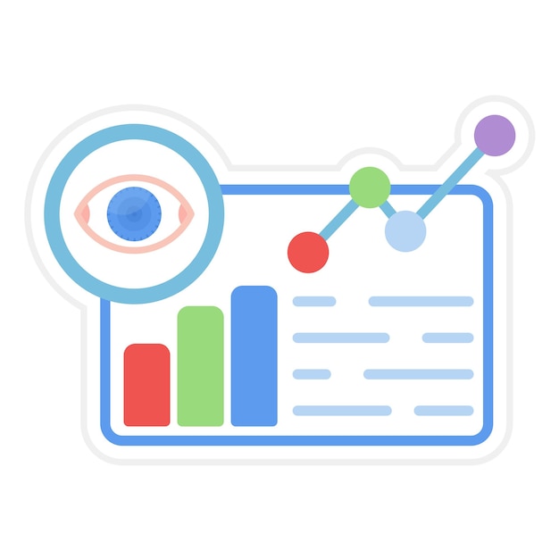 Vetor imagem vetorial de ícone de visualização de dados pode ser usada para big data