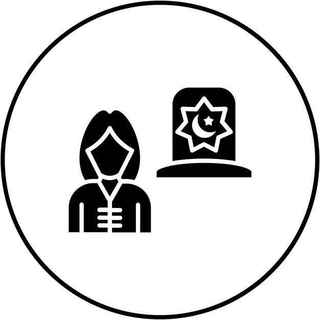 Imagem vetorial de ícone de viúvo pode ser usada para funeral