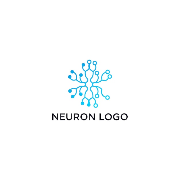 Vetor imagem vetorial de ícone do logotipo do neurônio