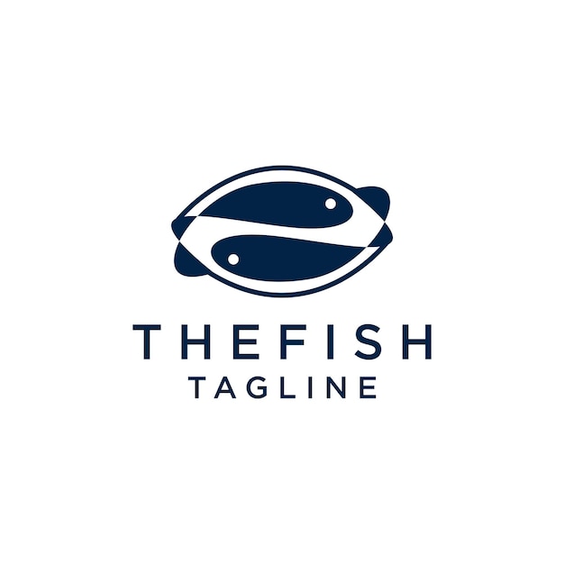 Imagem vetorial de ícone do logotipo do peixe