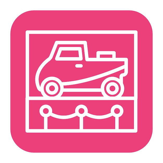 Imagem vetorial de ícone do Museu de Carros Vintage Pode ser usada para Museu