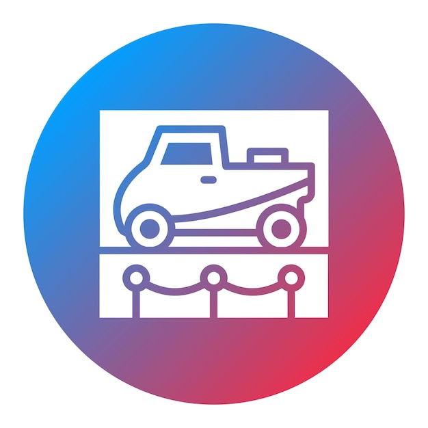 Imagem vetorial de ícone do Museu de Carros Vintage Pode ser usada para Museu