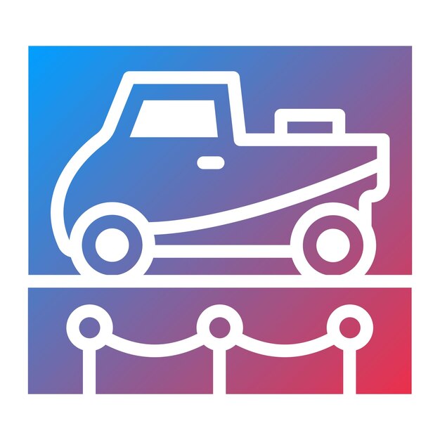 Imagem vetorial de ícone do Museu de Carros Vintage Pode ser usada para Museu