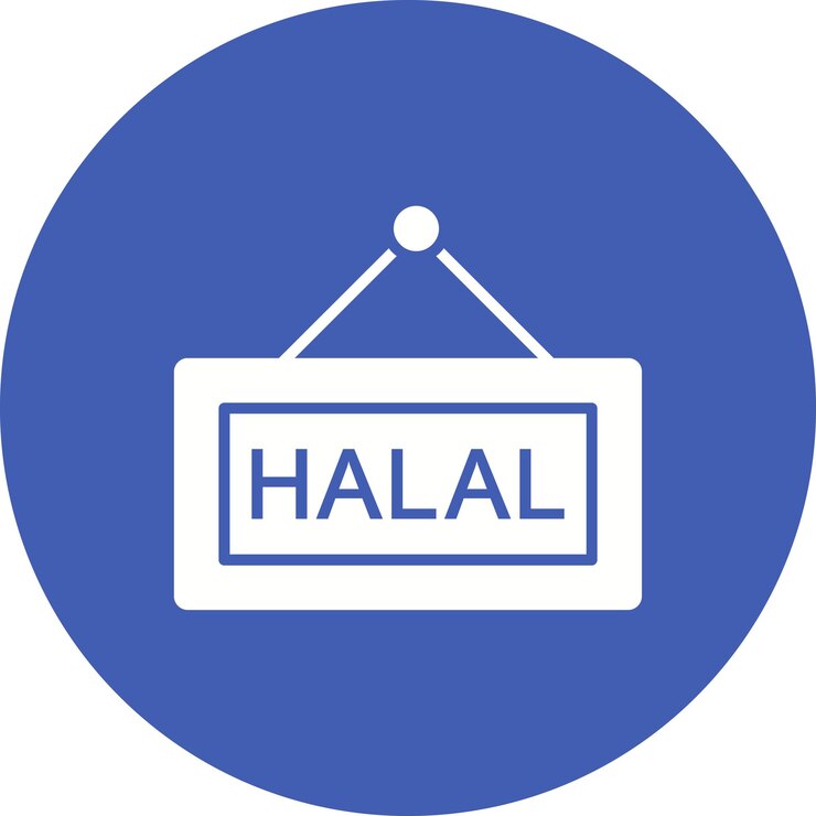 Vetor imagem vetorial de ícone halal pode ser usada para o mercado de rua