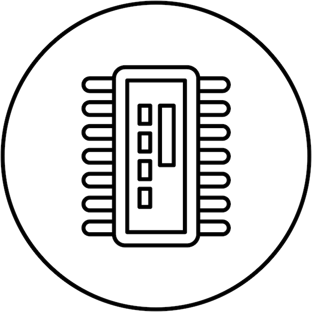 Vetor imagem vetorial de ícone ic pode ser usada para inteligência artificial