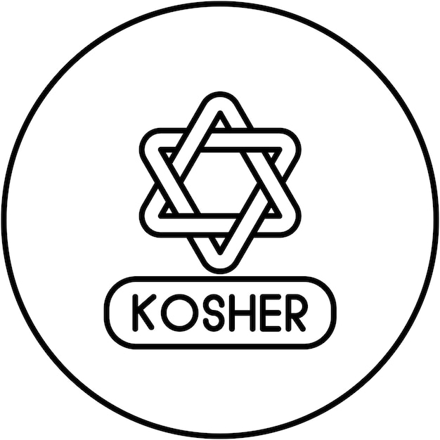 Imagem vetorial de ícone kosher pode ser usada para catering