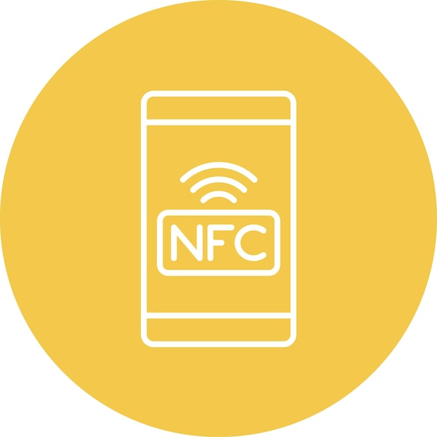 Vetor imagem vetorial de ícone nfc pode ser usada para ux de ui móvel