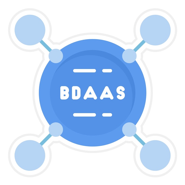 Vetor imagem vetorial de ícones bdaas pode ser usada para big data
